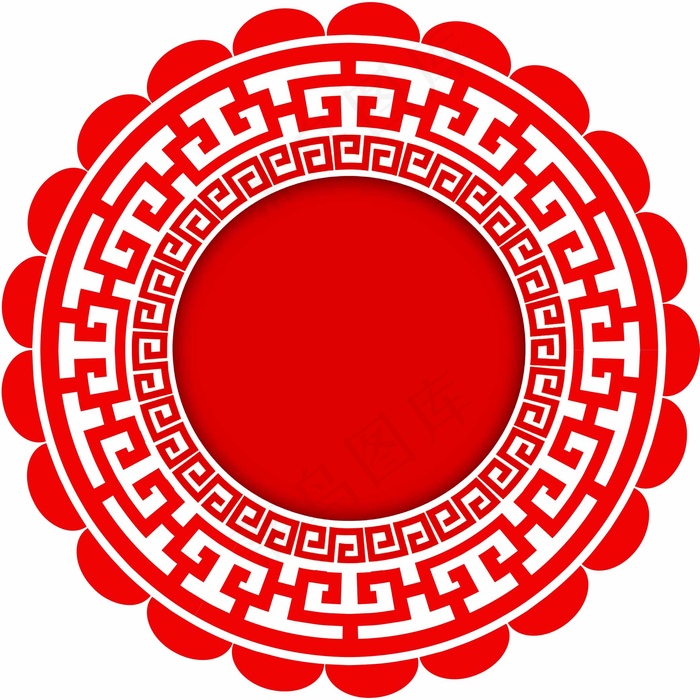 窗花剪纸 剪纸风元素ai矢量模版下载
