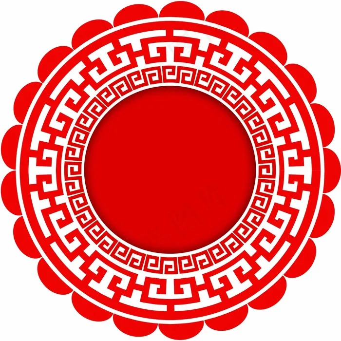 窗花剪纸 剪纸风元素ai矢量模版下载