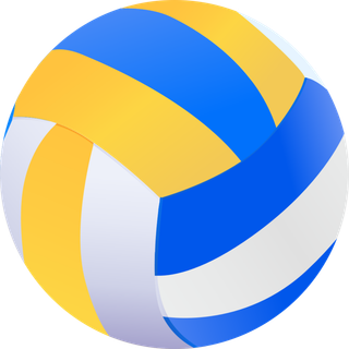 彩色立体排球元素