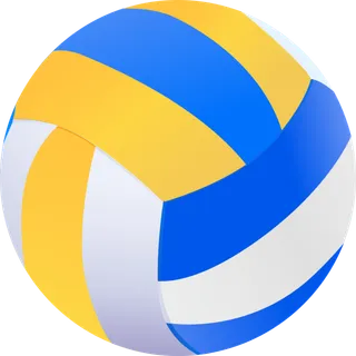 彩色立体排球元素