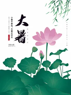 二十四节气大暑节气海报