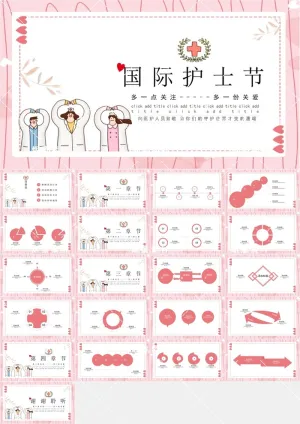 最美天使清新简约护士节表彰表扬汇报介绍ppt预览图