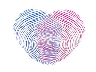 指纹手印心心相印