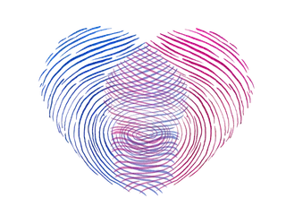 指纹手印心心相印