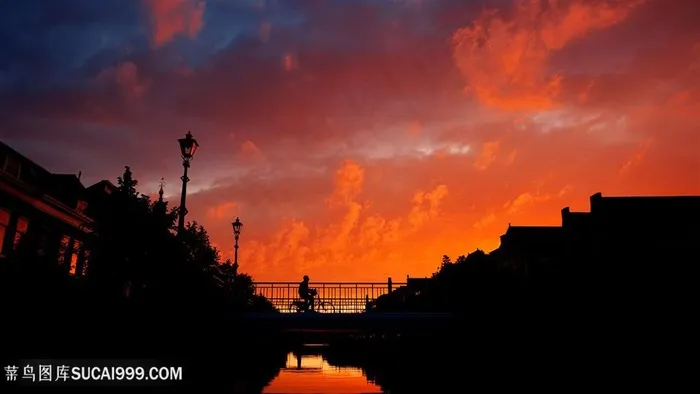 夕阳唯美风景画壁纸