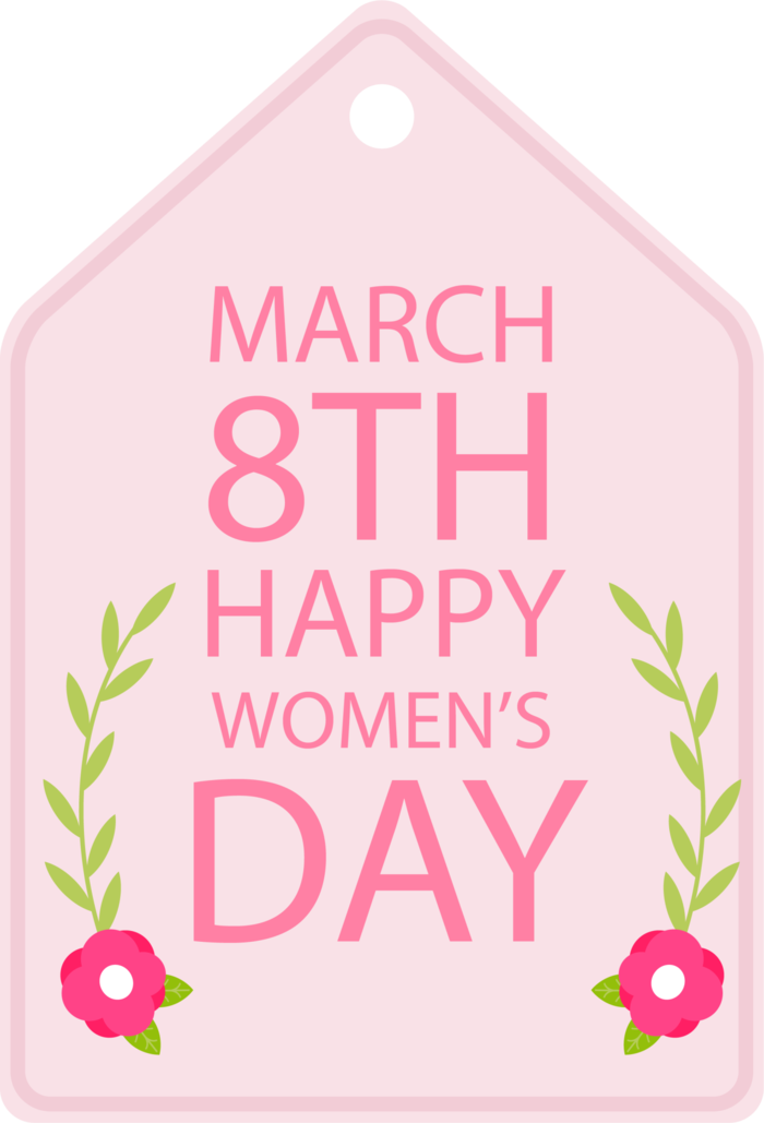 38妇女节三八女神女王粉色花朵玫瑰艺术字设计png免抠ps素材
