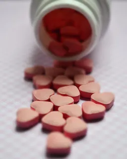 粉色心形药丸图片 粉色心形药丸图片