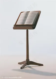 乐器-乐谱放在架子上特写