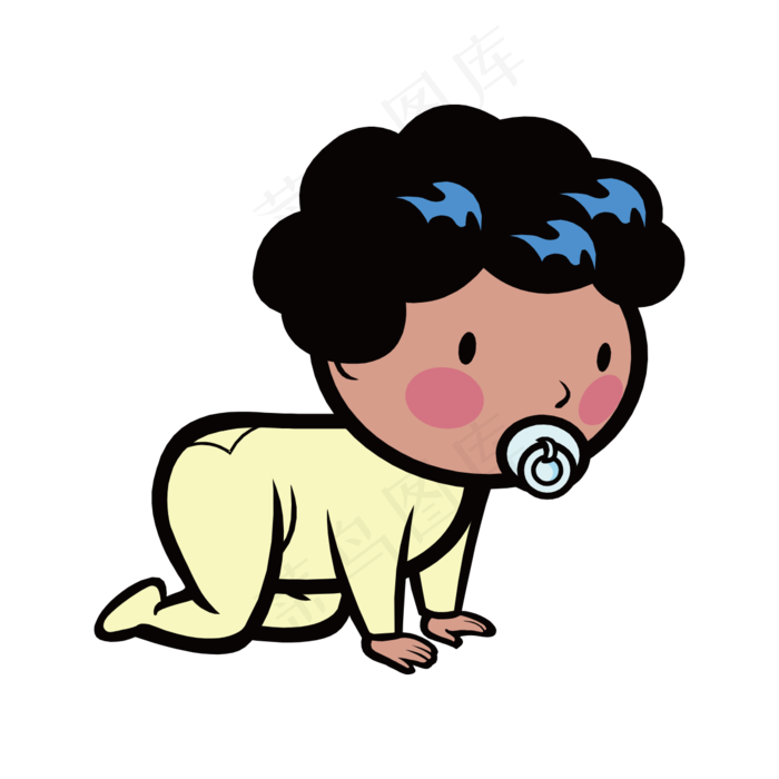 幼小婴儿爬行