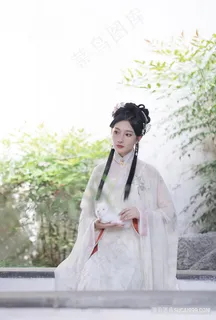 唯美庭院写真清纯百余古装美女图片