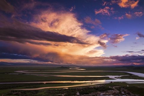 九曲黄河第一湾风景素材