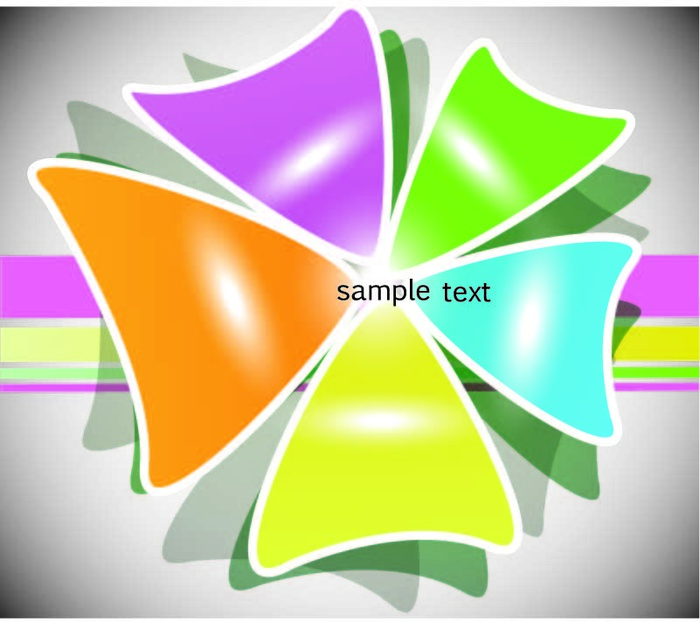 免抠彩色叠纸矢量标签