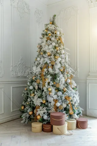 圣诞节圣诞壁炉圣诞树室内场景(72)