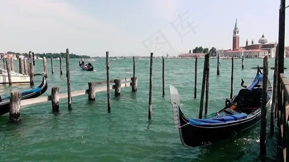 威尼斯, 夏天, 贡多拉, 旅行, 旅游, 意大利语, 城市