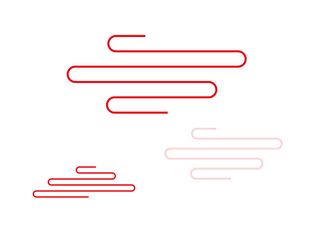 中国风古典传统图案边框纹理祥云灯笼装饰线条PSD背景素材