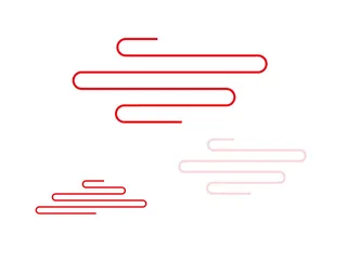 中国风古典传统图案边框纹理祥云灯笼装饰线条PSD背景素材