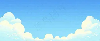 清新蓝天白云天空