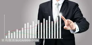 商务人士与信息图表科技高清图片