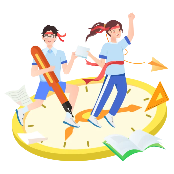 高考倒计时赛跑矢量图_元素