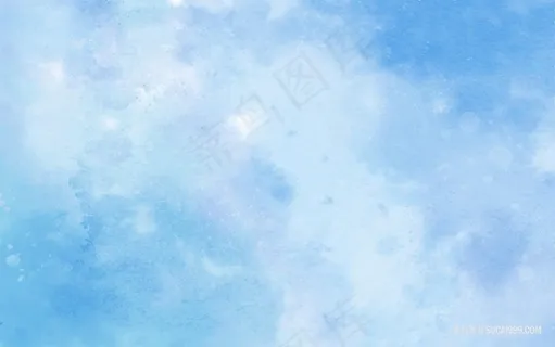 蓝色水彩晕染背景