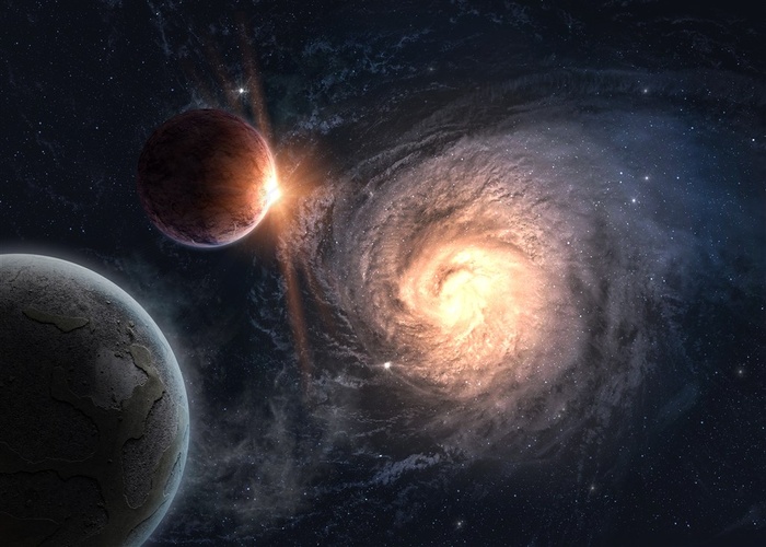 唯美宇宙银河系背景