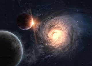 唯美宇宙银河系背景