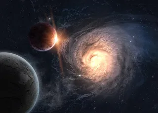 唯美宇宙银河系背景