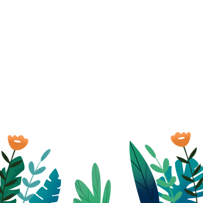 清新植物花草卡通png素材