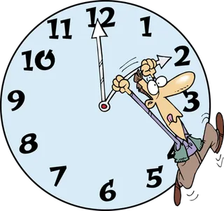 时钟卡通简笔人物