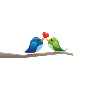 枝头小鸟情侣情人节