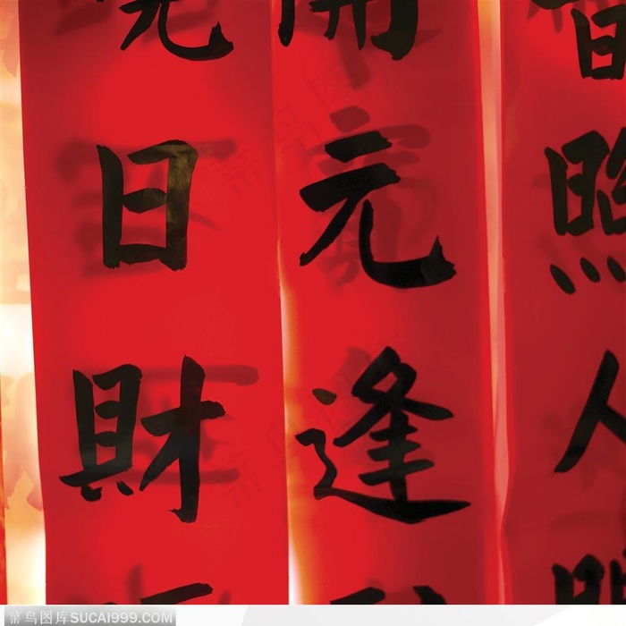 众多新春对联部分特写