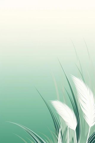 大气芦苇绿色渐变清新节气海报背景