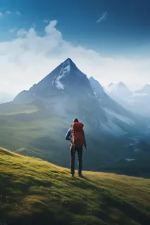 登山阳光冲劲背景 登山阳光冲劲背景