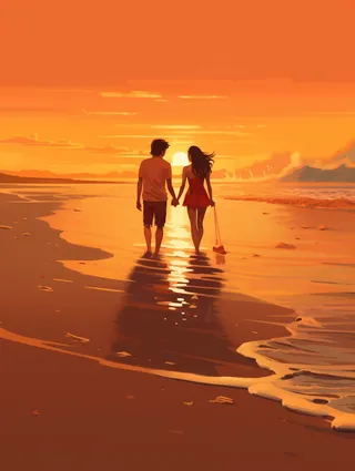 520情侣浪漫时刻主题插画