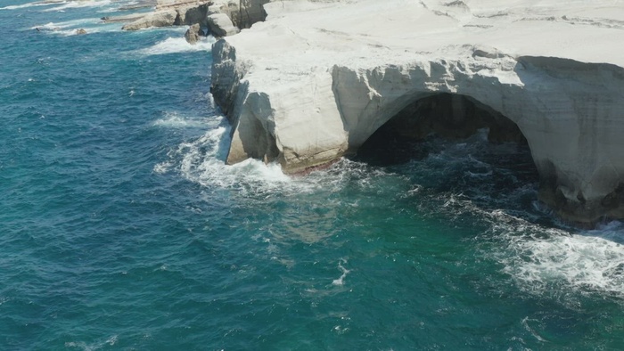 月球火山海滩鸟瞰图