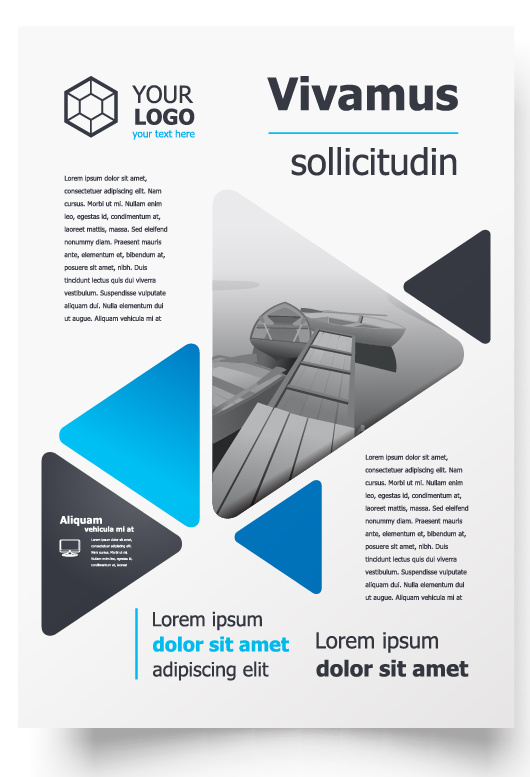 包装宣传册设计模板传单页抽象商务宣传册A4模板创意封面趋势宣传