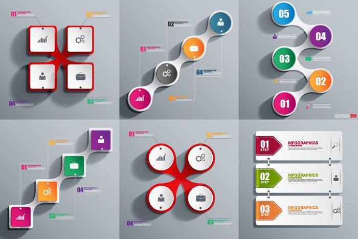 ppt素材3d数据图表模板可视化图形统计标签矢量图标模型ai源文件