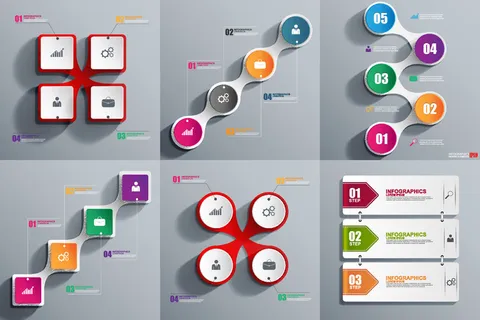 ppt素材3d数据图表模板可视化图形统计标签矢量图标模型ai源文件