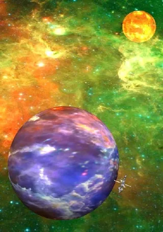 元宇宙世界天空背景墙风景