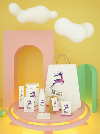 VI样机手提袋贴图包装logo样机