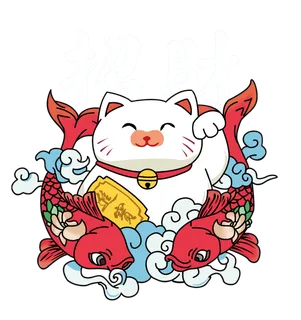 国潮醒狮中国风AI矢量卫衣T恤烫画印花手机壳图案PNG高清免抠素材