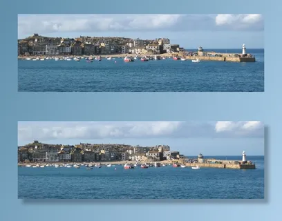 蓝天白云下的海景