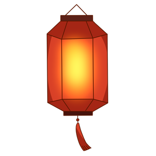 卡通手绘灯笼中秋节元宵节花灯新年海报元素PNG免扣PS素材