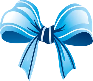 蝴蝶结蓝色卡通