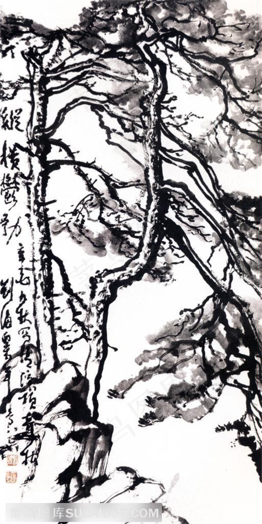 国画名家作品-刘海粟的纵横郁勃