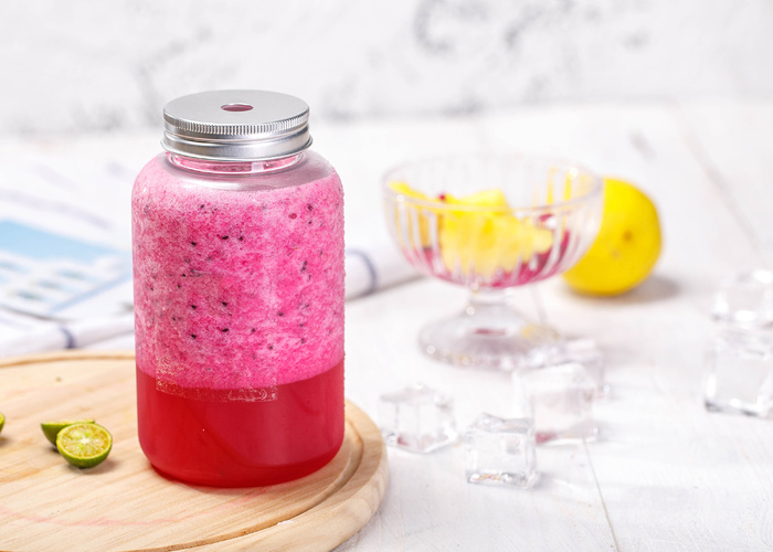 奶茶店水果茶饮品特饮高清图芝士火龙果