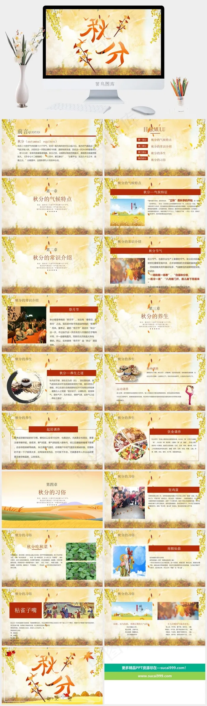 二十四节气PPT模板ppt模版