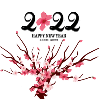 2022新年艺术创意字体虎年3D立体标题数字文字png免抠字素材