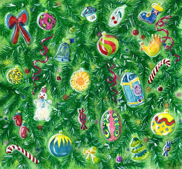 圣诞节油画背景