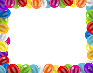 气球边框彩色